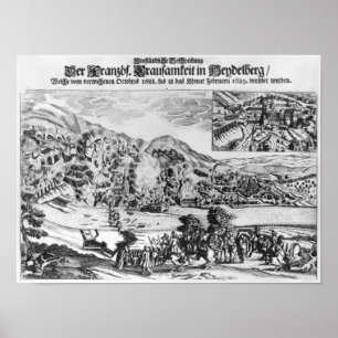 Affiche La prise et la destruction de Heidelberg par