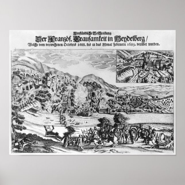 Affiche La prise et la destruction de Heidelberg par (Devant)