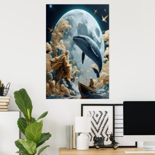 Affiche La prise lunaire du pêcheur