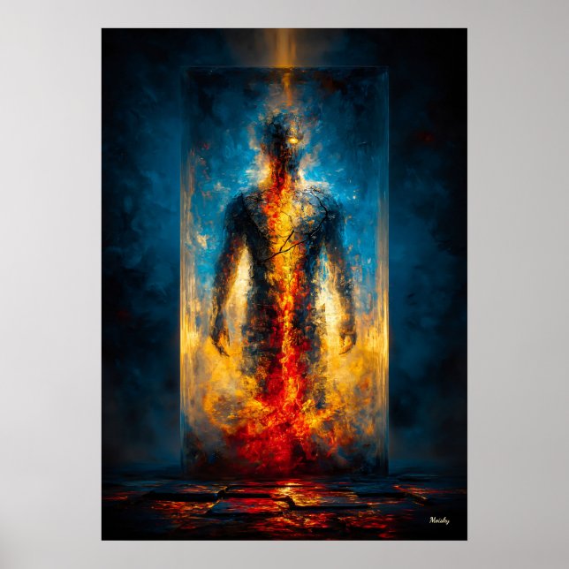 Affiche La Prison de Lumière – Expressionnisme Monumental (Devant)