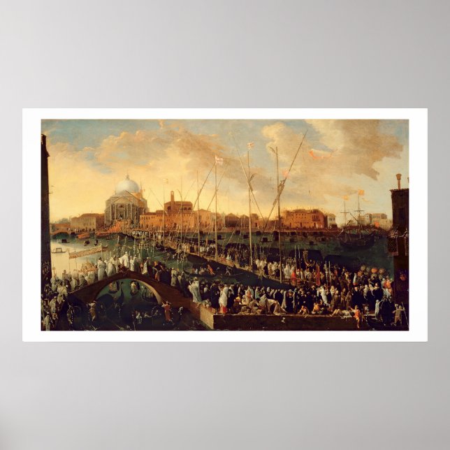 Affiche La procession de Redentore (huile sur toile) (Devant)