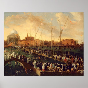 Affiche La procession de Redentore (huile sur toile)