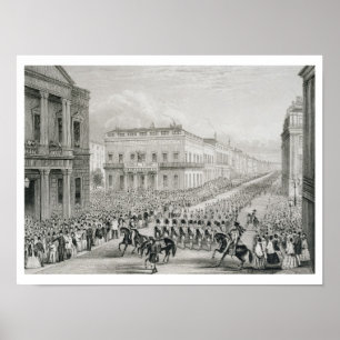 Affiche La procession funéraire de Wellington passant
