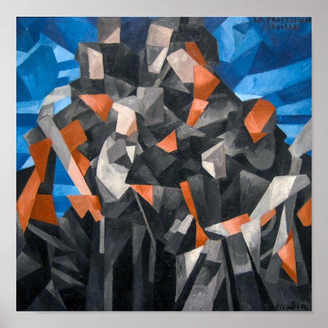 Affiche La Procession, Séville | Francis Picabia | (Devant)