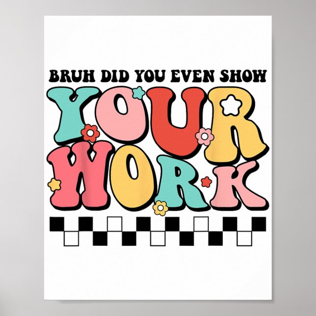 Affiche La Professeur De Maths Shirt Bruh Avez-Vous Même M (Devant)