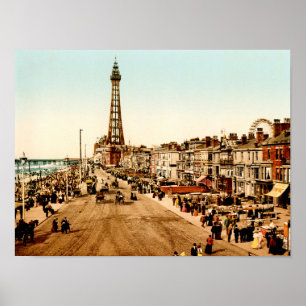 Affiche La Promenade Blackpool Lancashire Angleterre