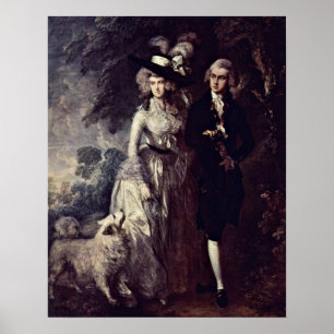 Affiche La promenade de matin par Thomas Gainsborough