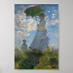 Affiche La Promenade, Femmes avec Parasol, Monet