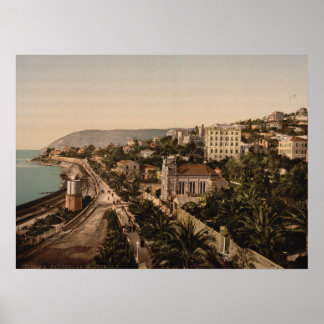 Affiche La Promenade, Sanremo, Ligurie, Italie