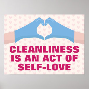 Affiche La propreté est un acte d'amour de soi