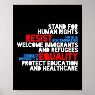 Affiche La protestation anti-Trump contre les droits de l'