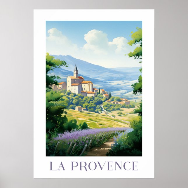 Affiche La provence - France - illustration (Devant)
