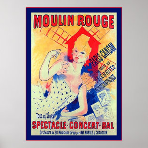 Affiche La publicité française vintage de ~ de cancan de