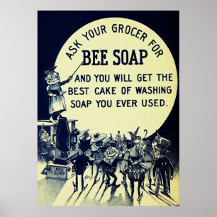 Affiche La publicité vintage de savon