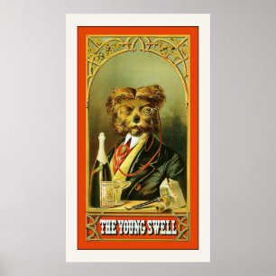 Affiche La publicité vintage de tabac de jeune ~ de bosse