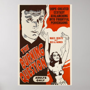 Affiche La Question Brûlante Années 40 Style Vintage Reefe