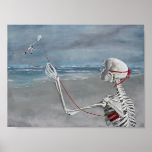 Affiche "La queue du cerf-volant" par Christiane Cegavske 