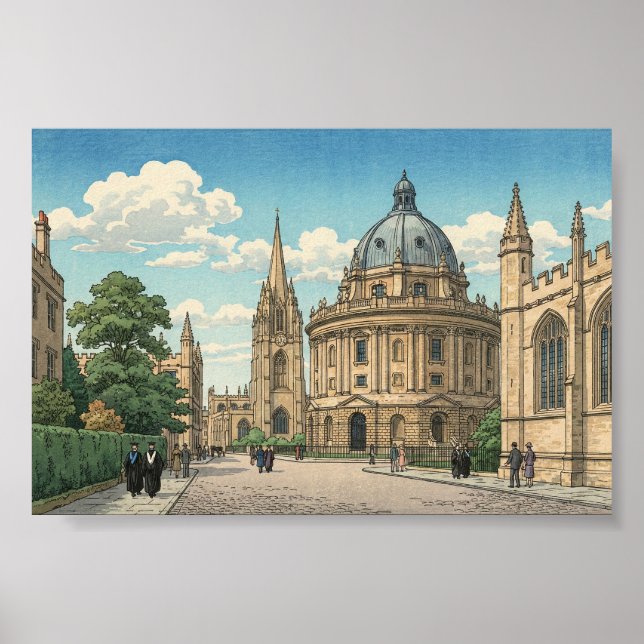 Affiche La Radcliffe Camera de l'Université d'Oxford   (Devant)