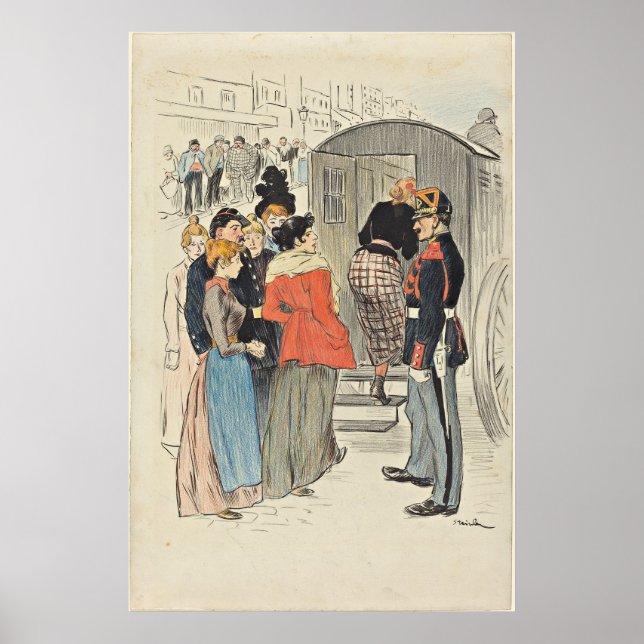 Affiche La Rafle-1893 by Theophile Alexandre Steinlen (Devant)