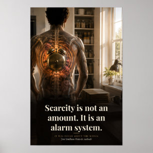 Affiche La rareté est un système d'alarme Citation de livr