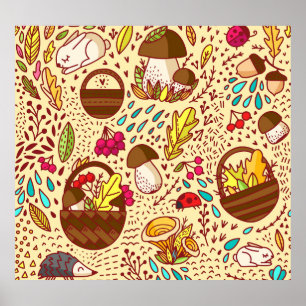 Affiche La récolte d'automne : le panier du meilleur de la