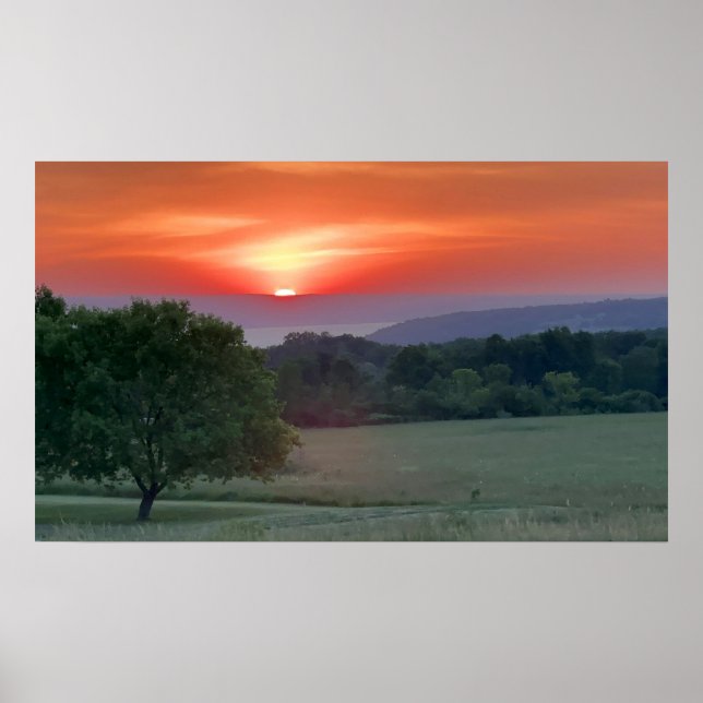 AFFICHE LA RÉGION RÉPUTÉE DES LACS À DOIGTS (Devant)