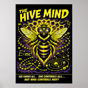 Affiche La reine abeille sci-fi de l'esprit de l'essaim