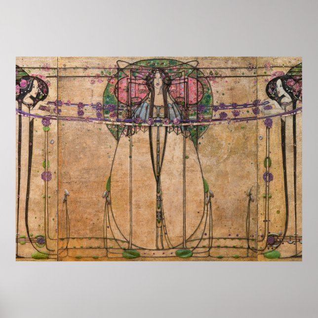 Affiche La Reine de la Mai par Margaret Macdonald Mackinto (Devant)