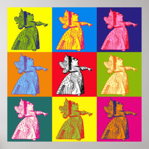 Affiche La reine de l'art de bruit de coeurs