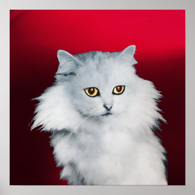 Affiche LA REINE DES CHATS BLANCS ,Bourgogne Rouge (Devant)