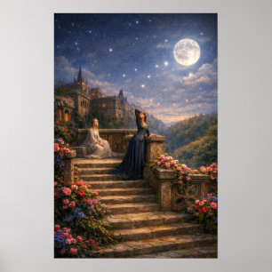 Affiche La Reine Guinevere regardant les étoiles
