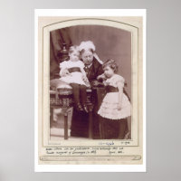 la reine Victoria (1819-1901) avec ses petits-enfa