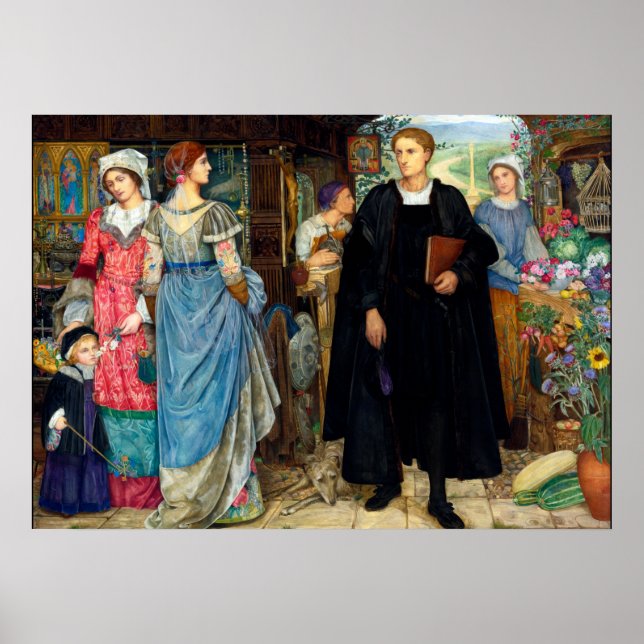 Affiche La rencontre de chance c. 1907 Par Kate Elizabeth  (Devant)