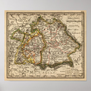 Affiche La Rép. Féd. d'Allemagne du sud
