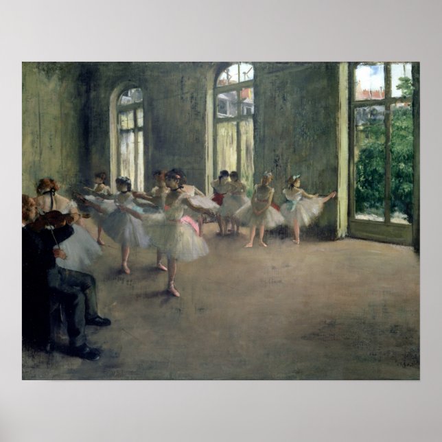 Affiche La répétition, c.1873-1878 Edgar Degas (Devant)