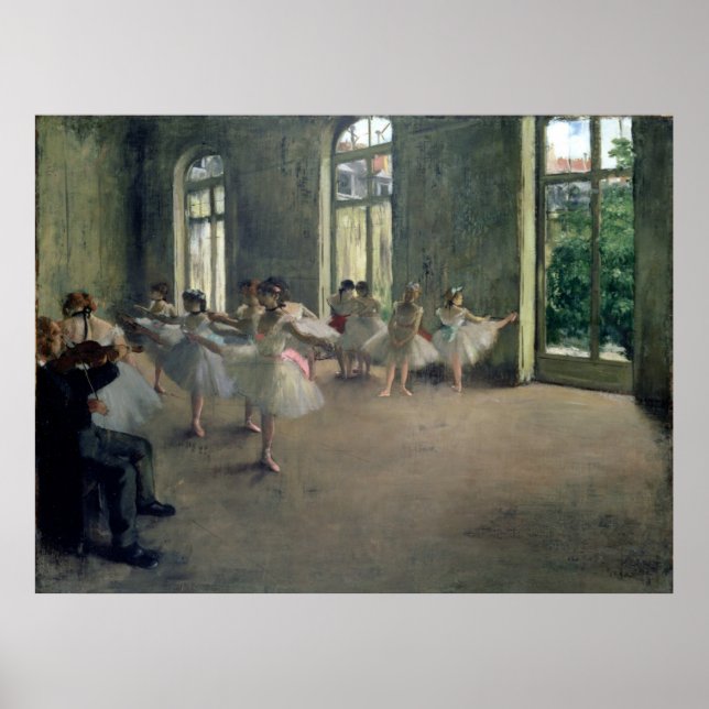 Affiche La Répétition, v.1873-1878 Edgar Degas (Devant)