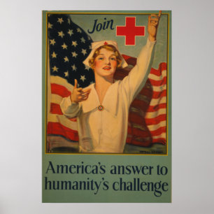 Affiche La réponse américaine au défi de l'humanité