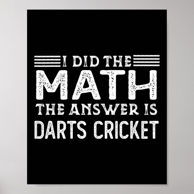 Affiche La réponse est fléchettes cricket drôle professeur (Devant)
