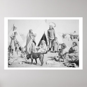 Affiche La réservation de Sioux au pin Ridge, le Dakota du