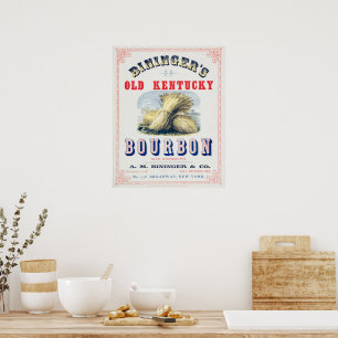 Affiche La réserve du vieux Kentucky Bourbon 1849 de Binin
