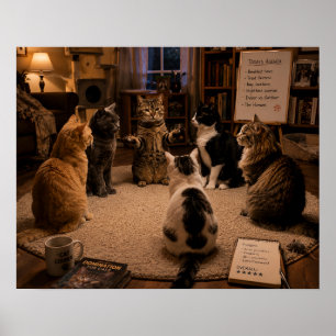 Affiche La réunion du Conseil des chats