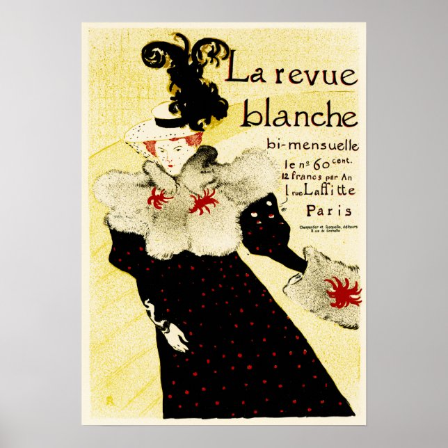 Affiche LA REVUE BLANCHE Paris Magazine Toulouse Lautrec (Devant)
