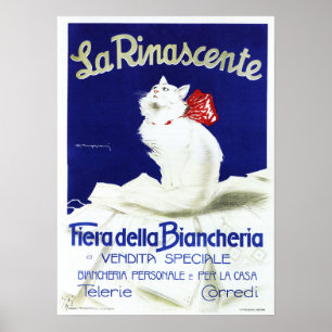 Affiche LA RINASCENTE Linen Fair Italie Grand magasin