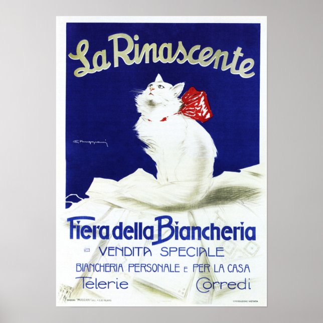 Affiche LA RINASCENTE Linen Fair Italie Grand magasin (Devant)