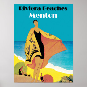 Affiche La Riviera échoue le ~ Menton