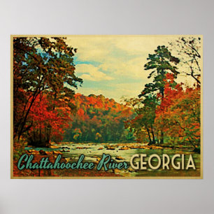 Affiche La rivière Chattahoochee la Géorgie