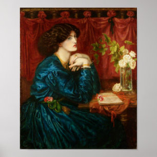 Affiche La robe bleue en soie