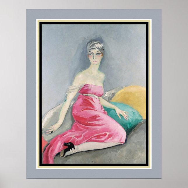Affiche "La Robe Rose" par Kees van Dongen c.1919 (Devant)