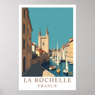 Affiche La Rochelle France Port Voyage Art Vintage