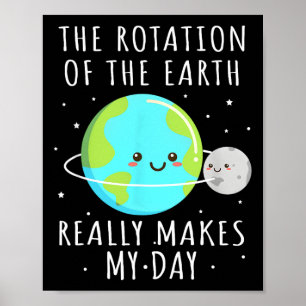 Affiche La Rotation De La Terre Fait De Ma Journée La Scie